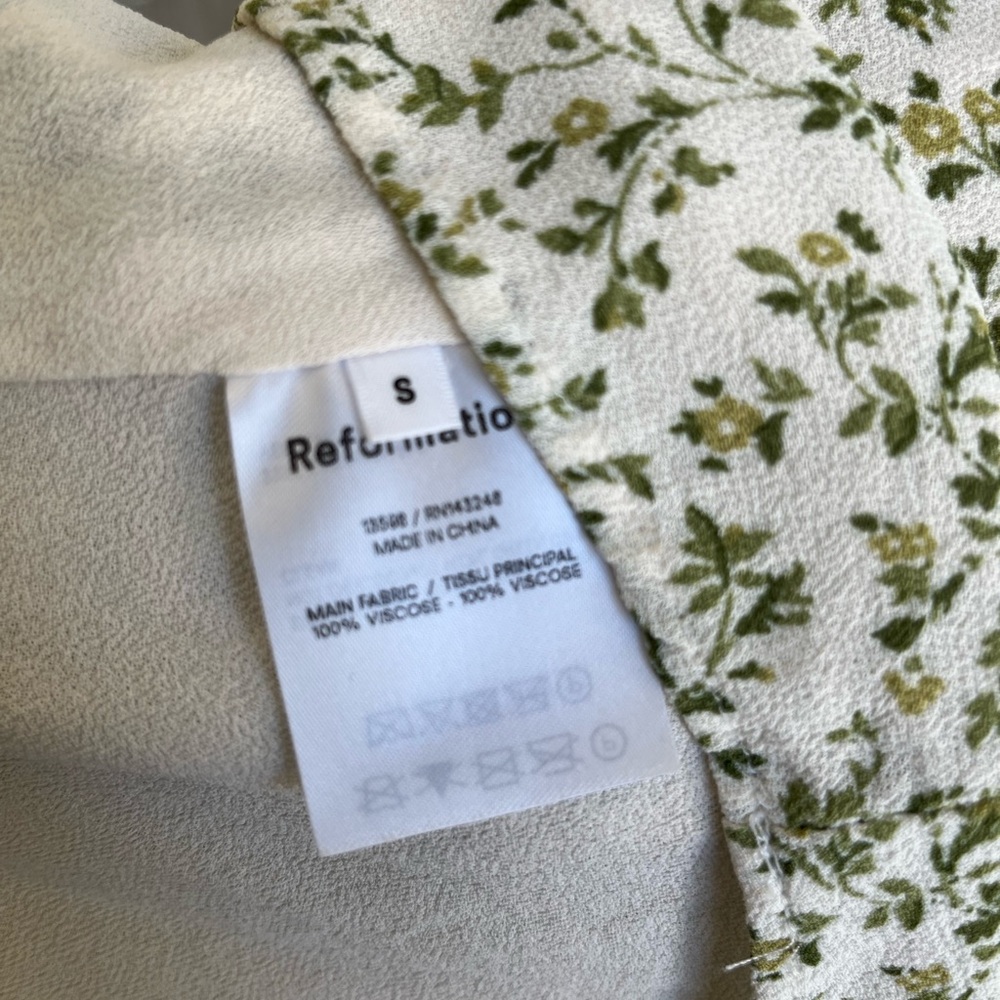 Reformation Sable Floral Smocked Midi Dress Small - Picture 6 of 8